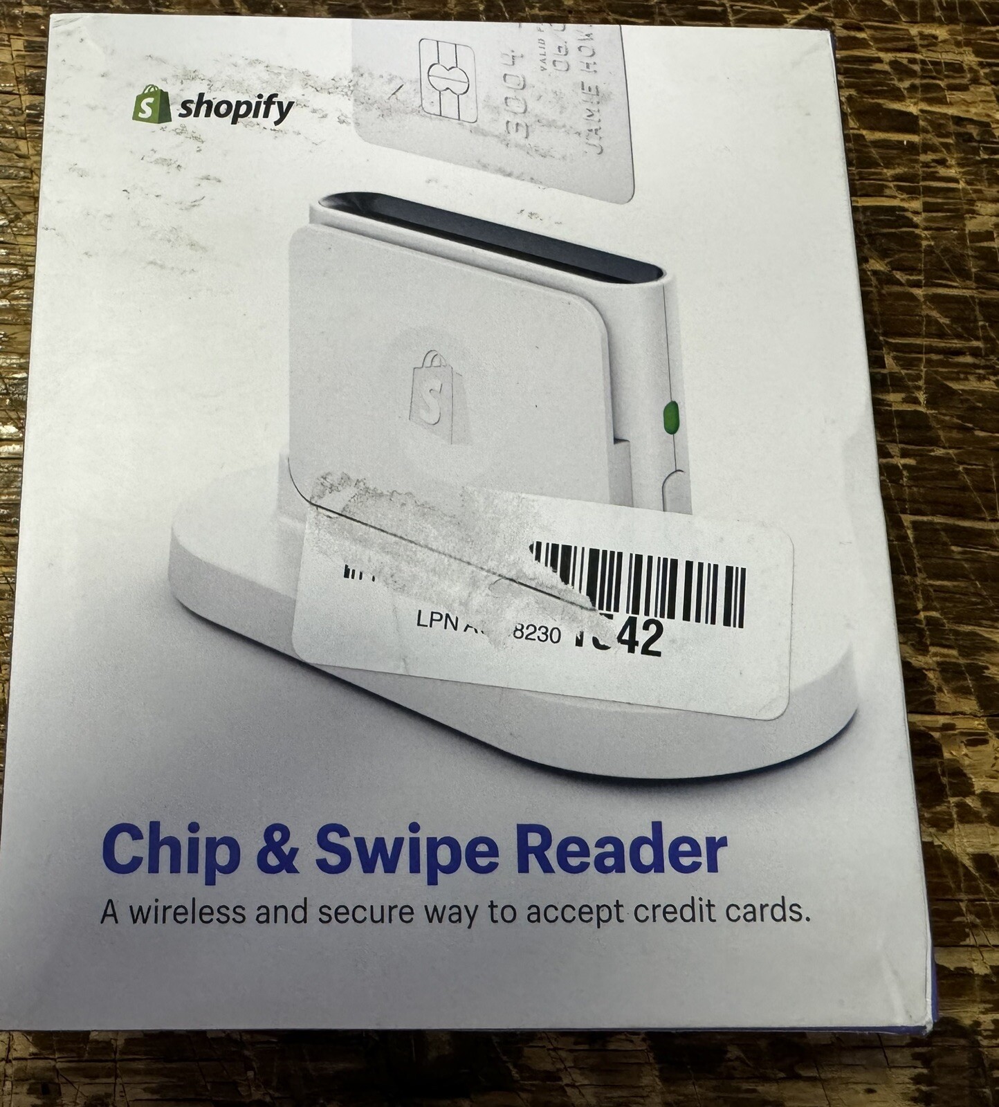 Shopify Chip and Swipe Credit Card Reader Wireless White Model S1701 - NEW