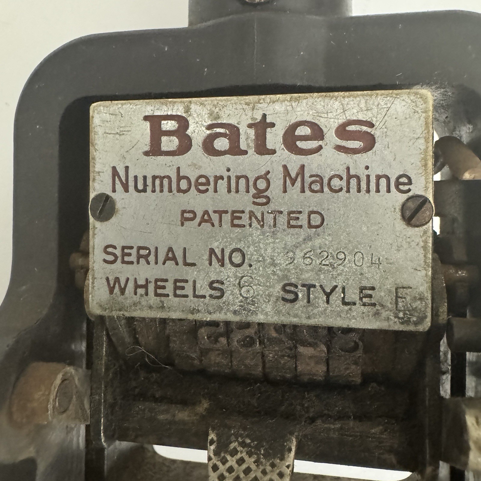 Bates Numbering Machine~Stamp Consecutive Duplicate Triplicate Repeat 6Wheel Vtg