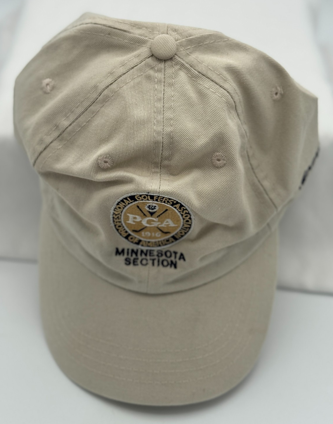 PGA Minnesota Section Strap Back Golf Hat / Cap - OSFA - NEW - Tan - NEW