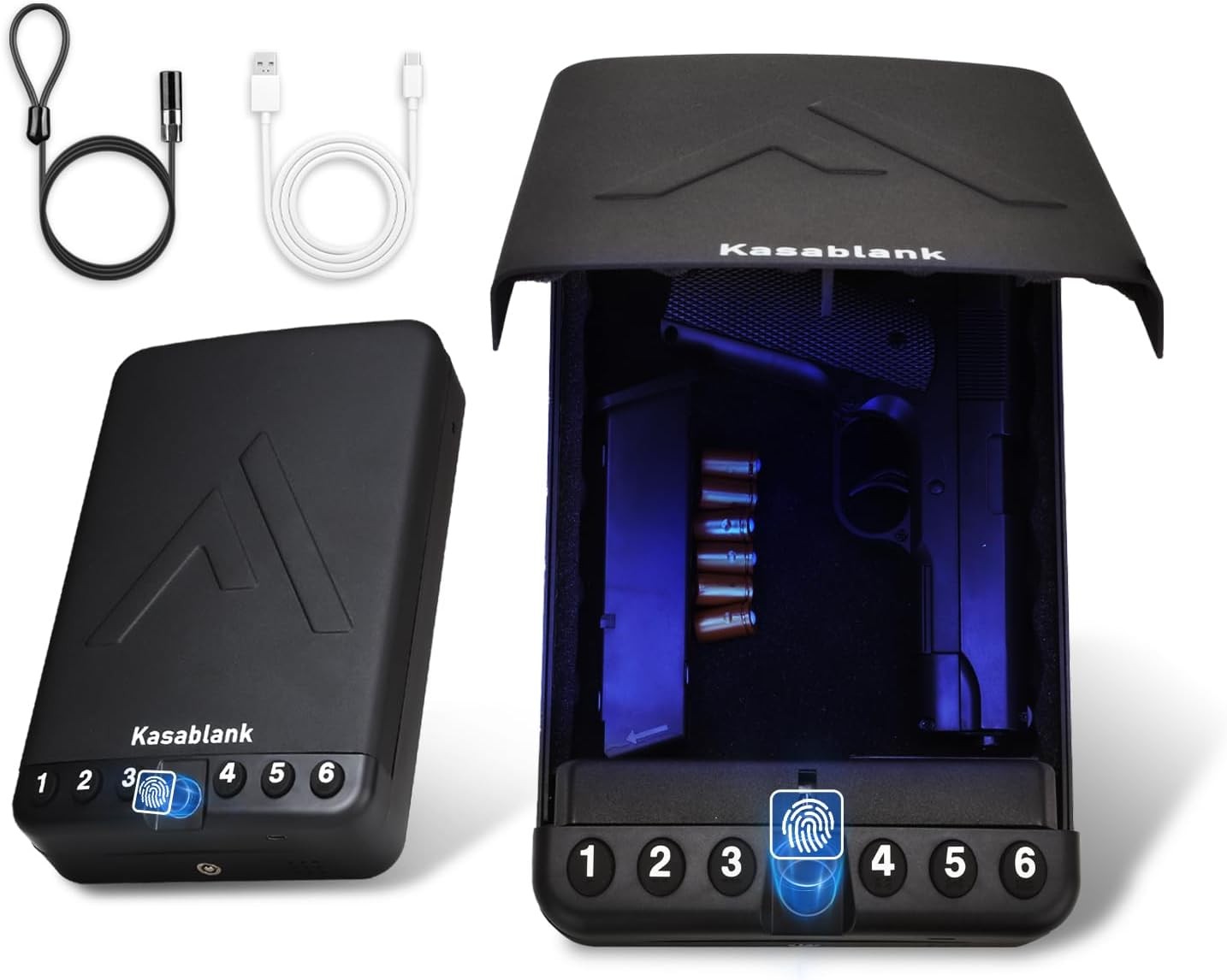 Gun Safe Triple Unlock Fingerprint/Password/Key Quick Fingerprint Access in ≤