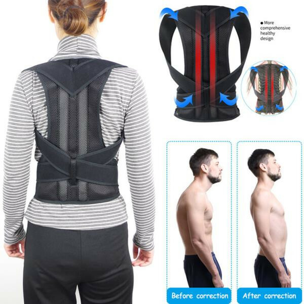 Posture Corrector Adjustable Back Brace Clavicle Shoulder Support Belt Men Women