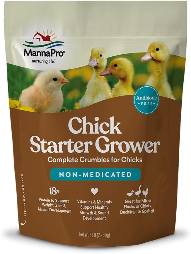 Chick Starter Feed, Non-Medicated Chicken Feed with Vitamins & Minerals, Complet