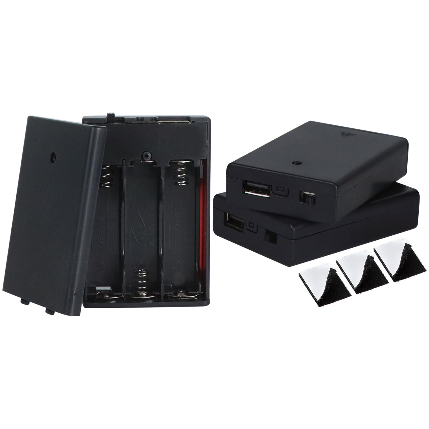 WYTUDTE 3 AA Battery Holder, 3 Pack Portable USB Pack，4.5-5V USB...