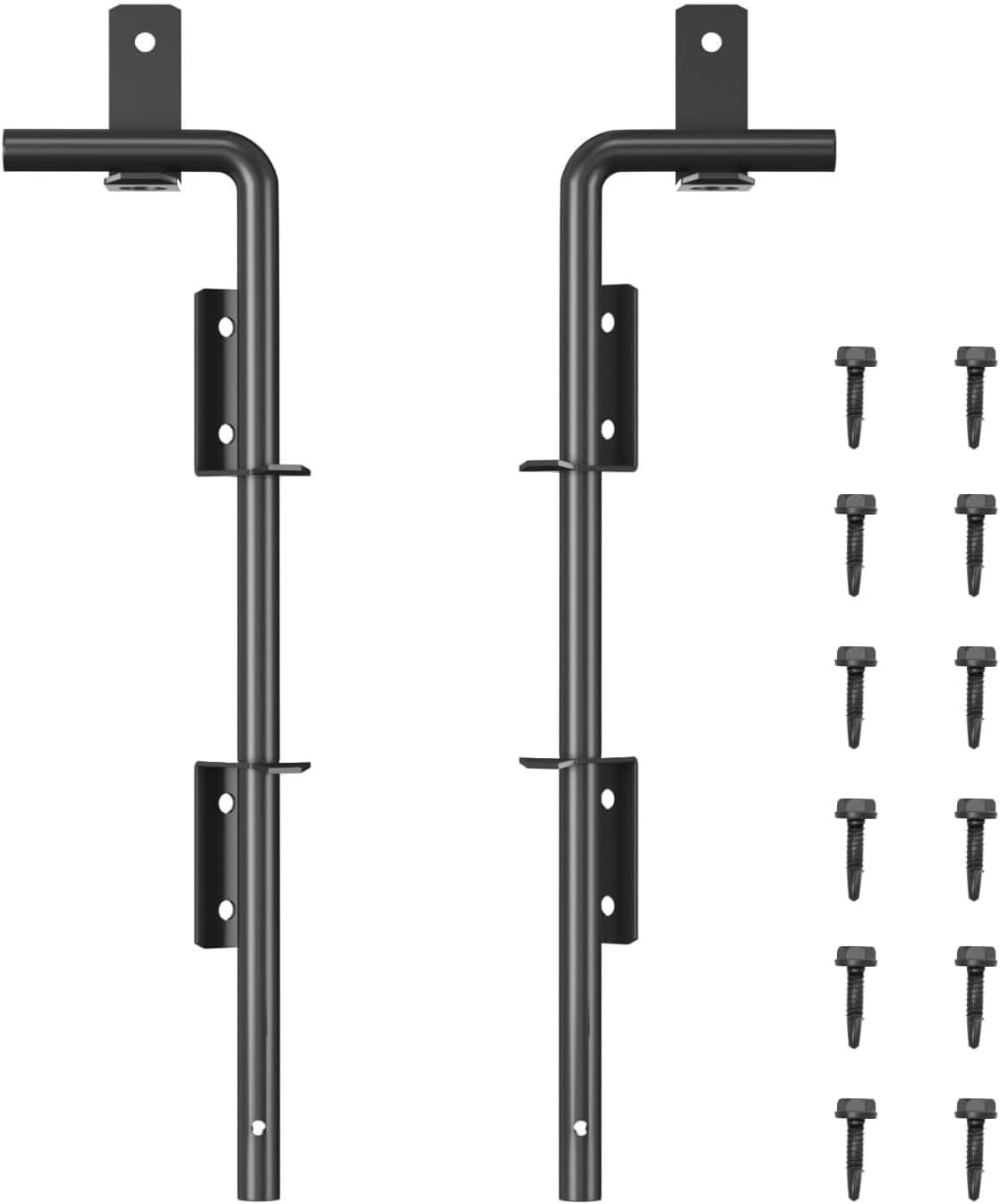 18" Gate Drop Rod, Cane Bolt- Easy to Install, Premium Black Plastic Spraying -