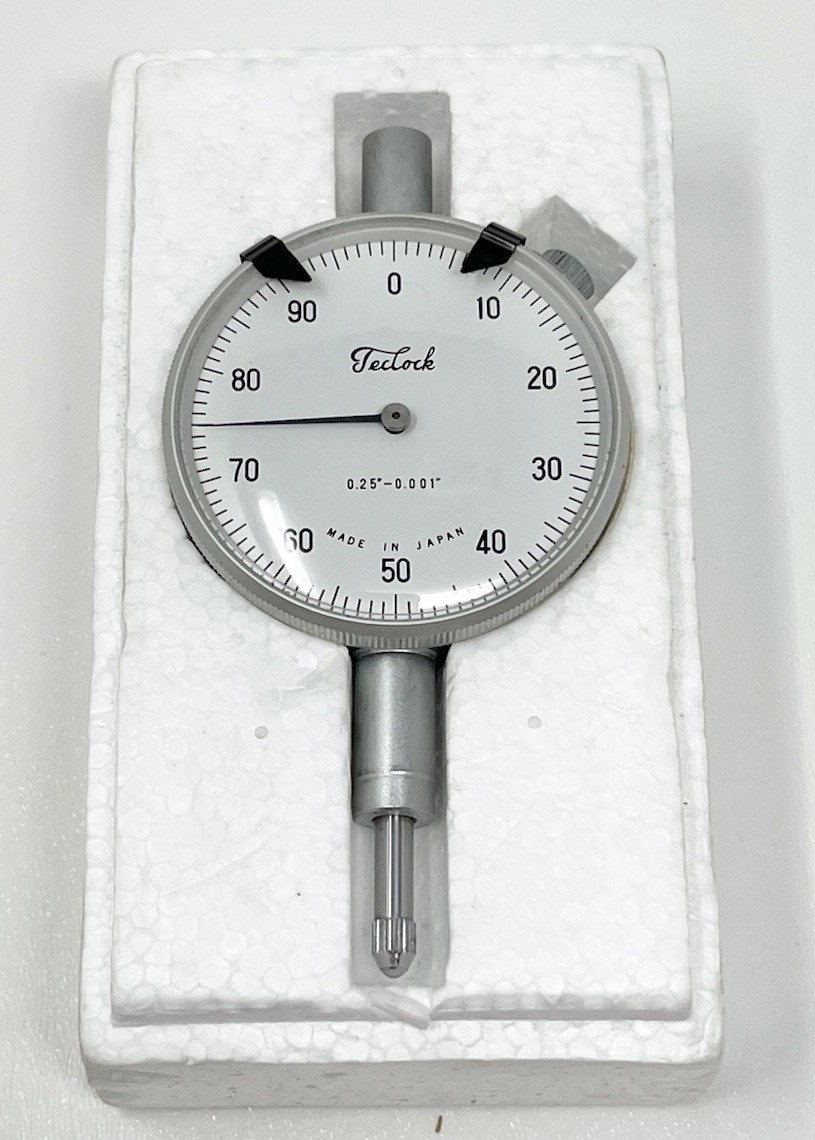 Teclock Dial Indicator 0.25”-0.001” Made In Japan Untested As Is Parts Read