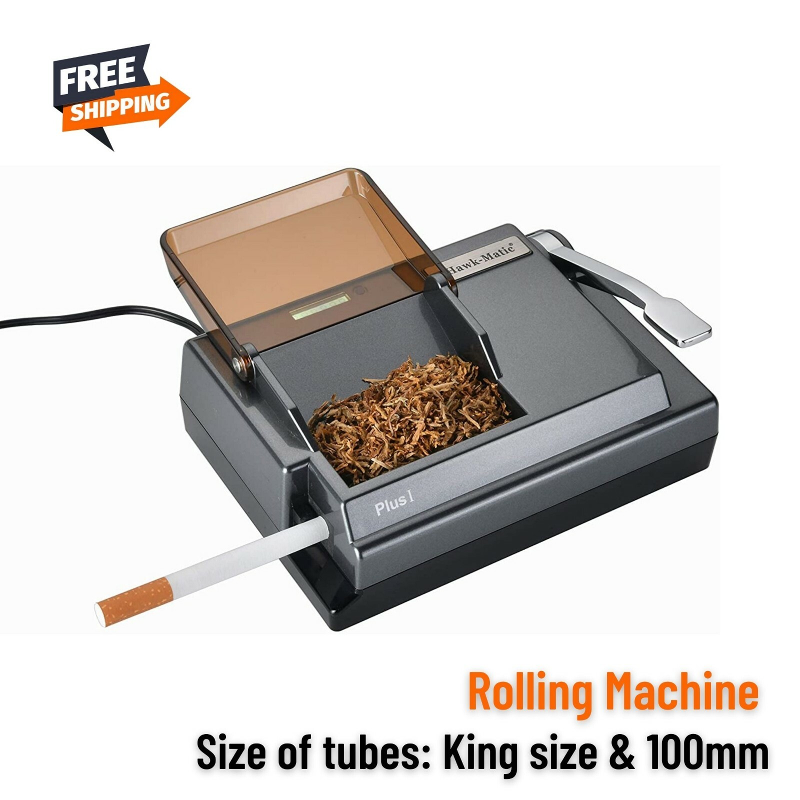 Electric Cigarette Rolling Machine Tobacco Injector King Size &100mm Smoker Gift