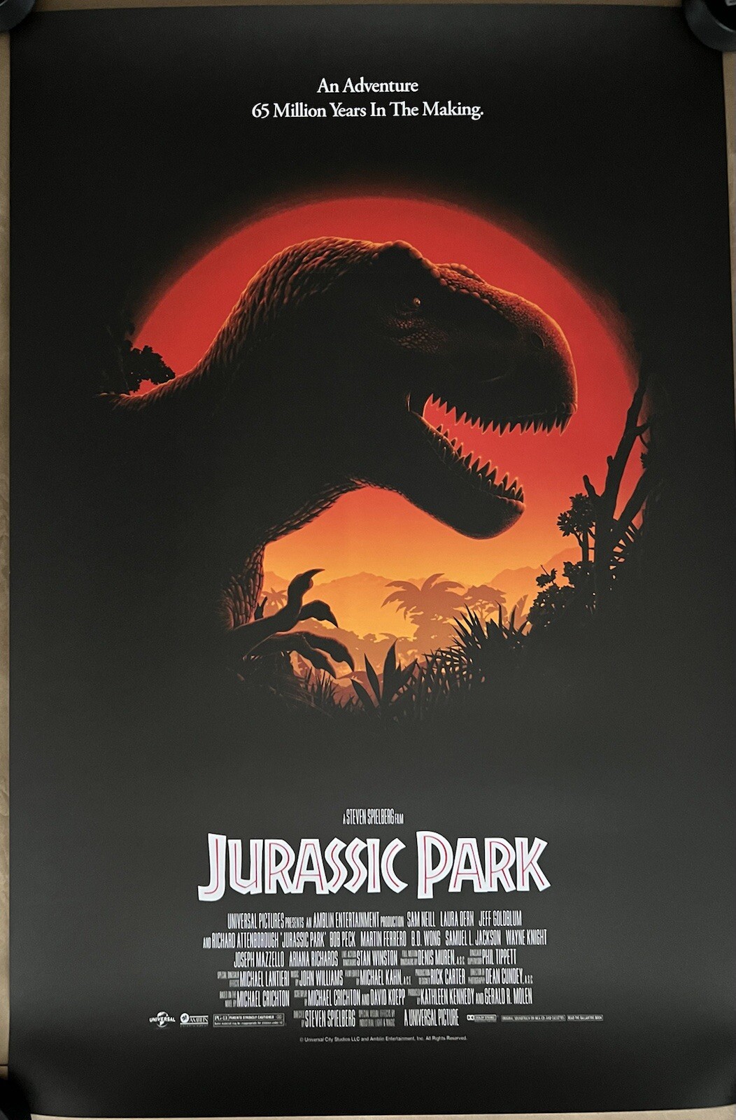 JURASSIC PARK POSTER MOVIE SCREEN PRINT SPIELBERG UNIVERSAL BOTTLENECK #26/250