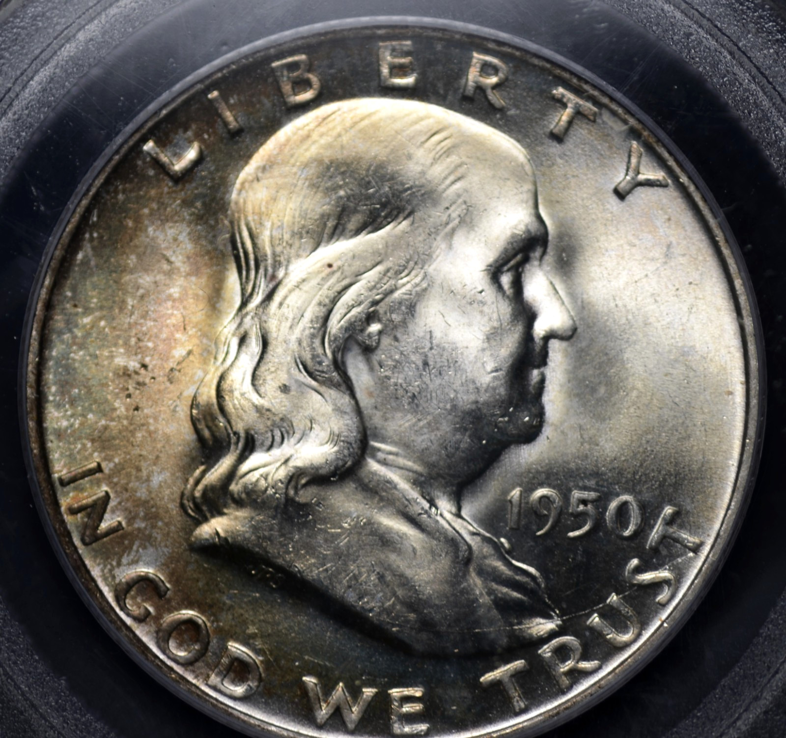 1950 D  FRANKLIN HALF DOLLAR PCGS MS 64 FULL BELL LINES BRIGHT WHITE SILVER