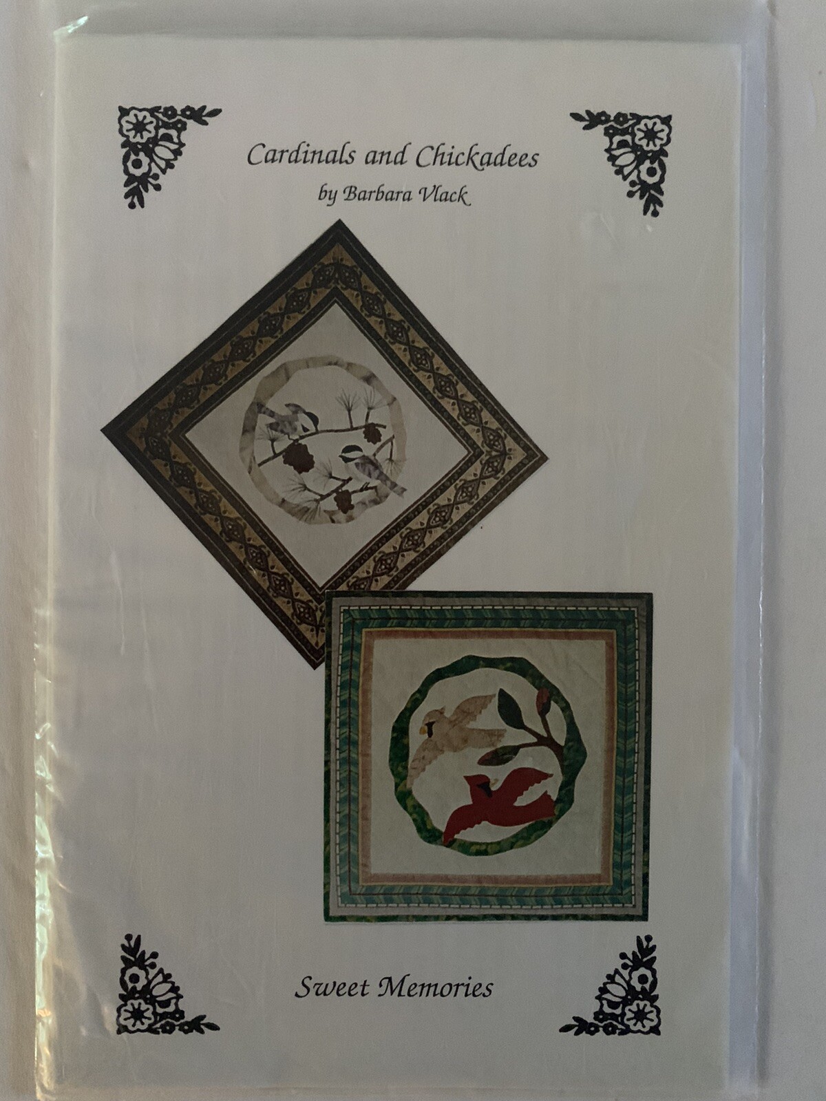 Sweet Memories Barbara Vlack CARDINALS AND CHICKADEES Quilt Pattern Birds 1997
