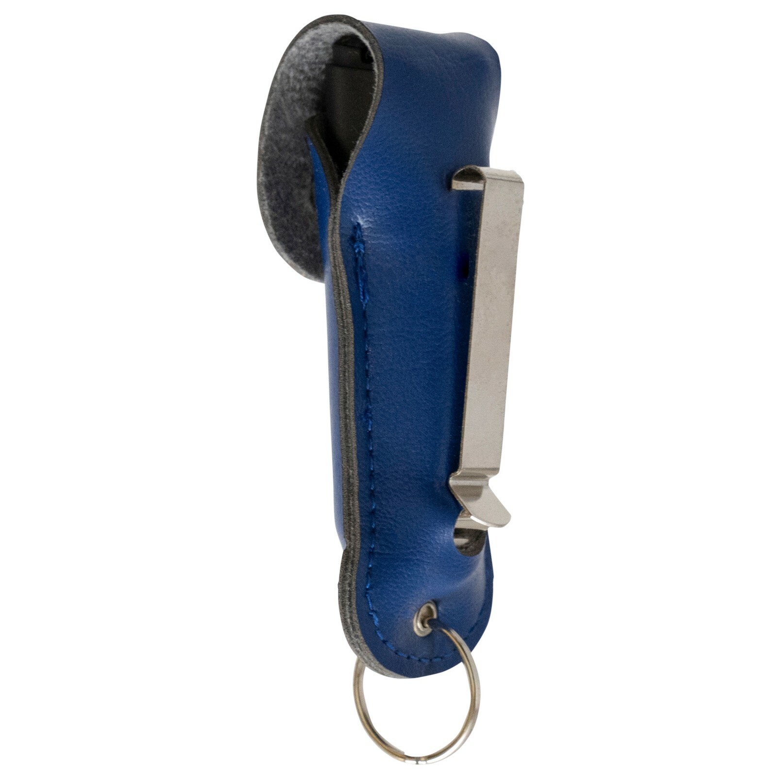 Police Magnum pepper spray .50oz blue keychain holster belt clip self defense