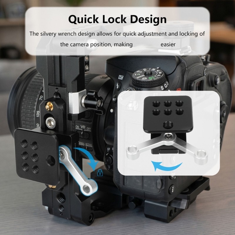 Camera Mount Plate with Quick Release Design for Studio Use and Travel