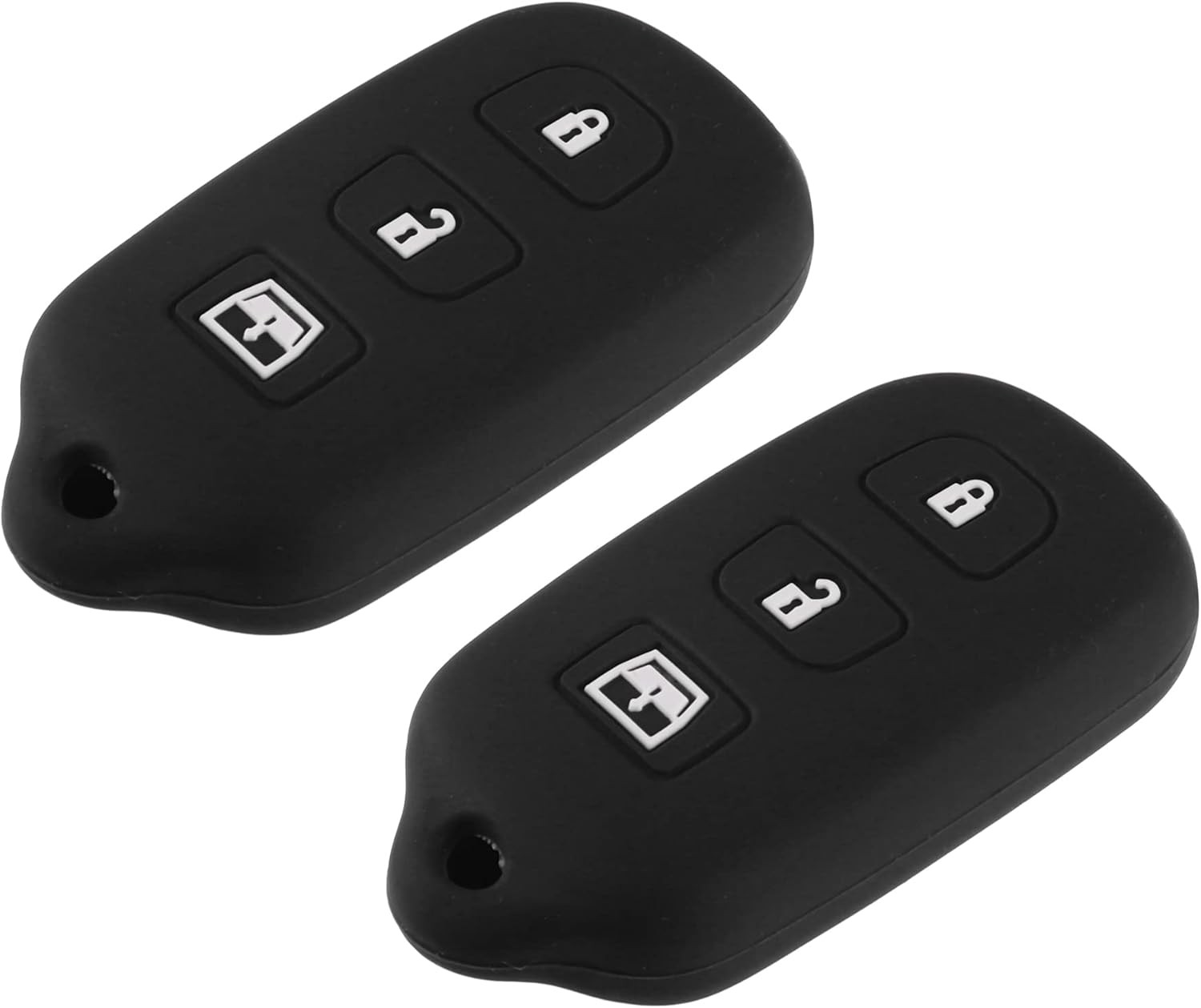 2 Pcs Key Fob Case Cover Compatible for 4Runner 1999-2009 4 Butto Color: Black