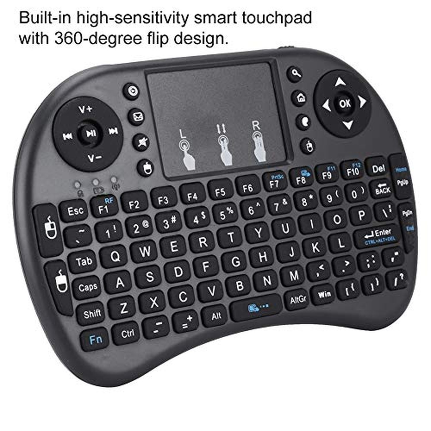 FOSA USB Mini Touch Keyboard, Portable Multifunction Keyboard with Touchpad F...