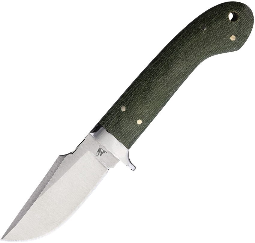Komoran Green Micarta 7Cr17MoV Stainless Fixed Blade Knife w/ Leather Sheath 026