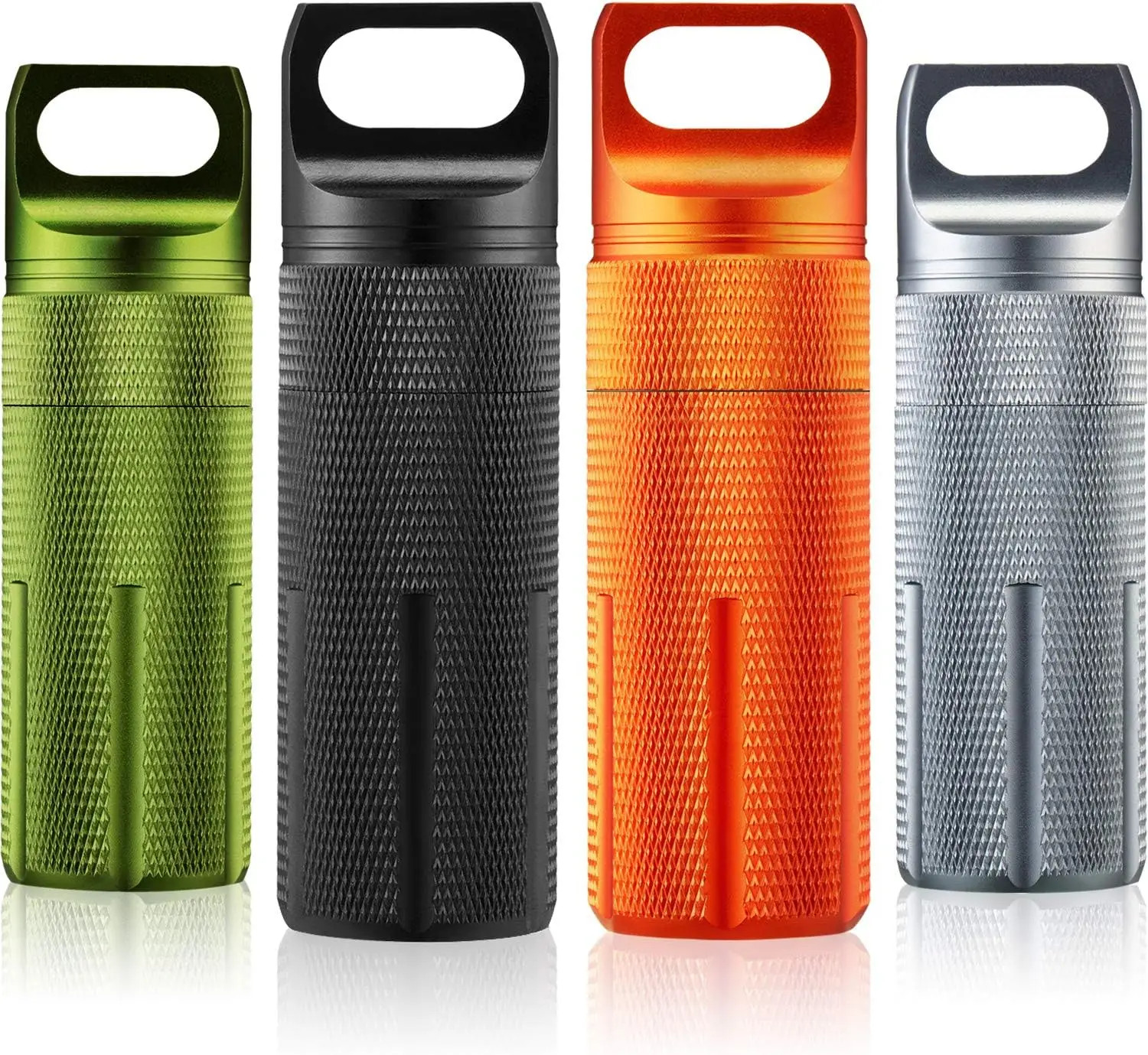 Portable Pill Case Container Airtight Keychain For Outdoor Travelling & Camping