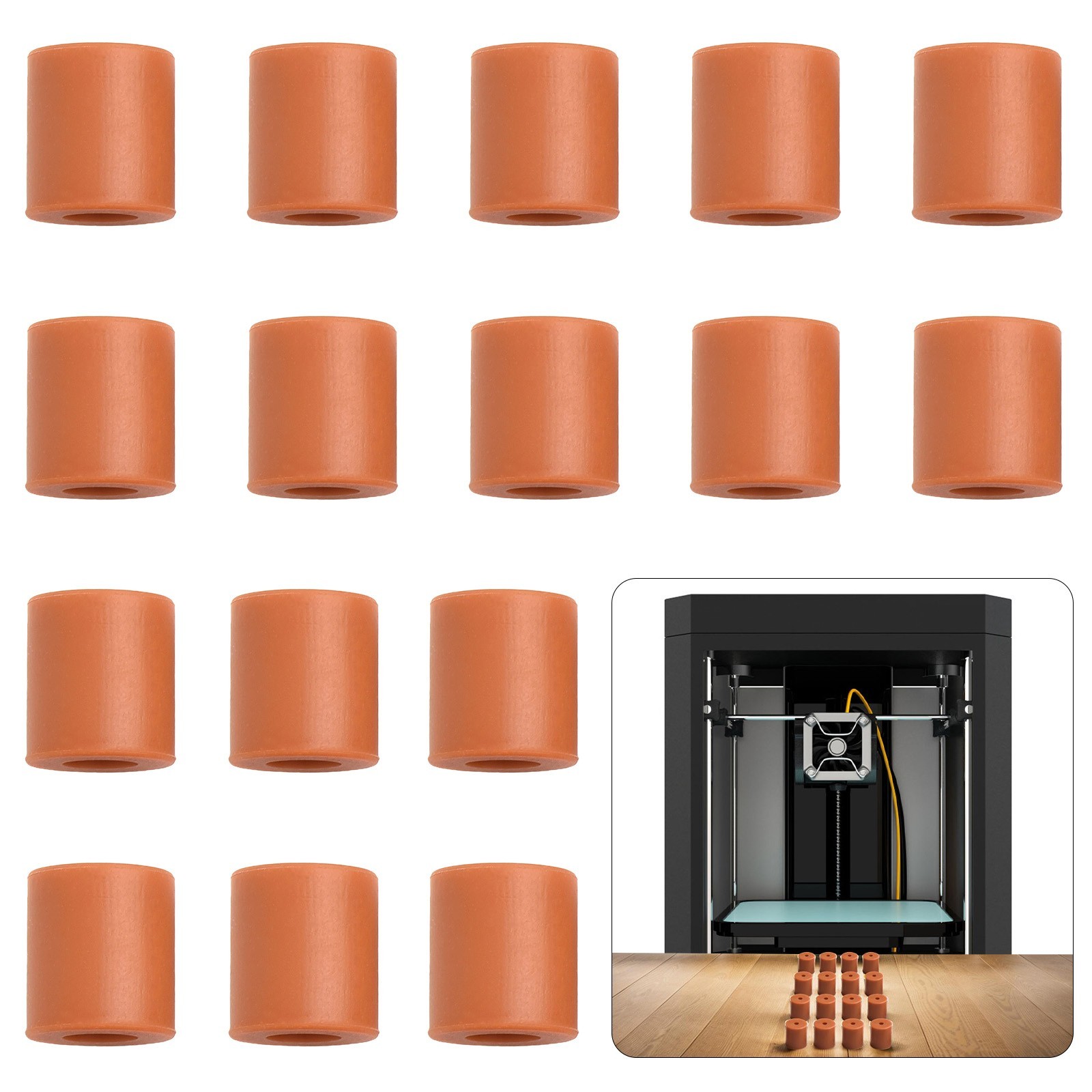 For Ender 3 Compatible Silicone Bed Mounts with Easy Installation Guide