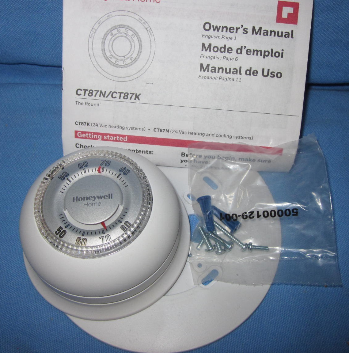 Honeywell Home CT87K Round Non-Programmable Thermostat