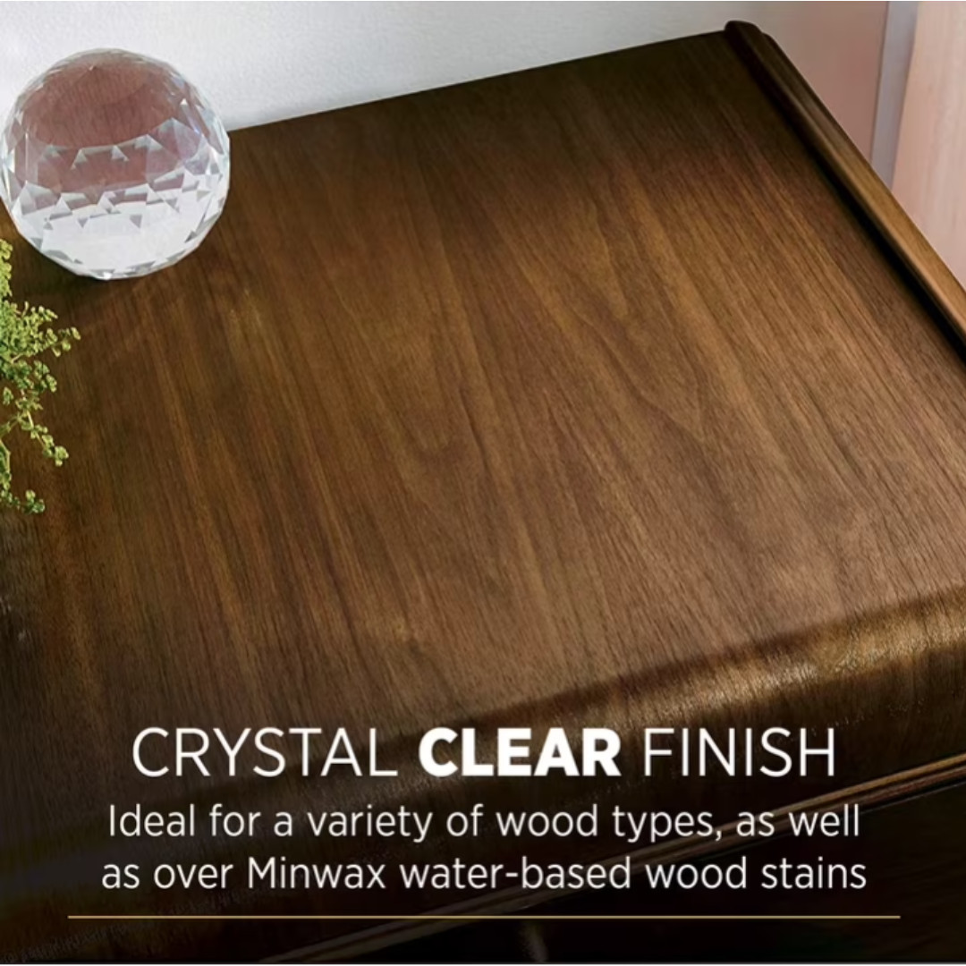 Minwax Polycrylic Protective Finish, Clear Gloss, Clear, 1 Quart