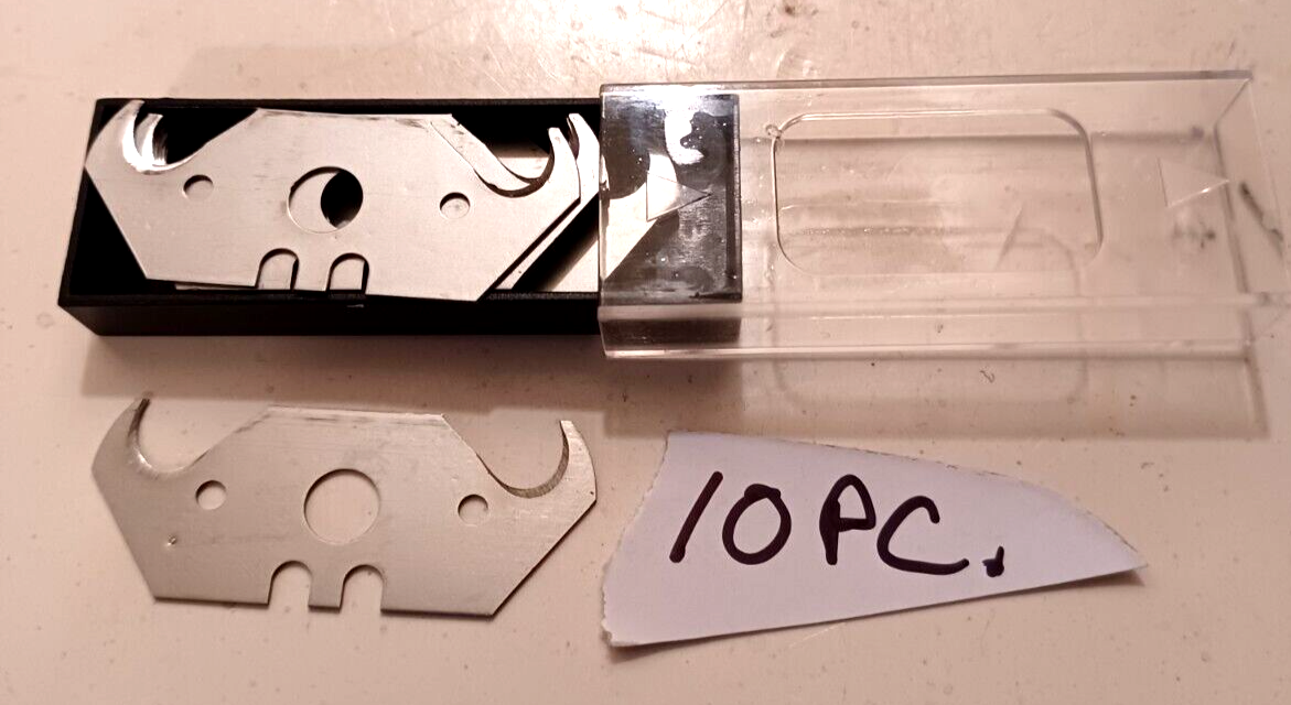 10 Pc. HOOK razor blades with container