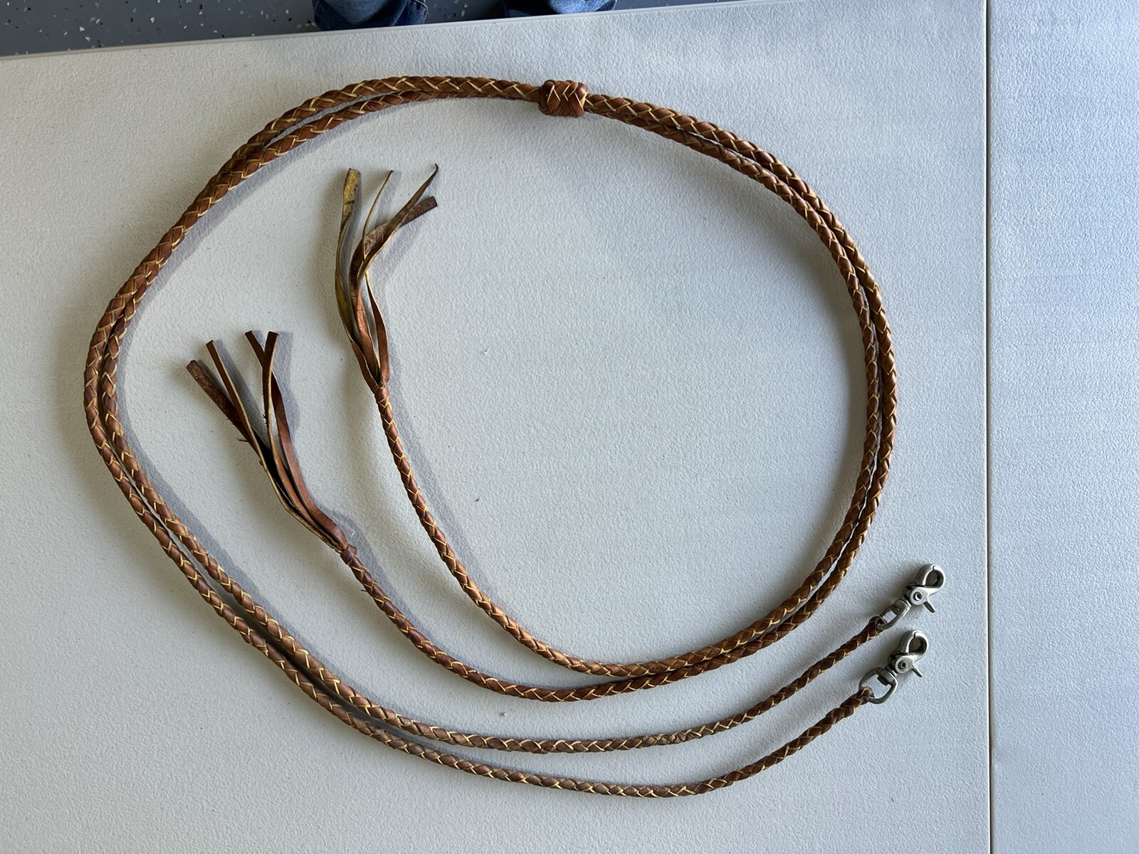 Leather Braided Roping Reins