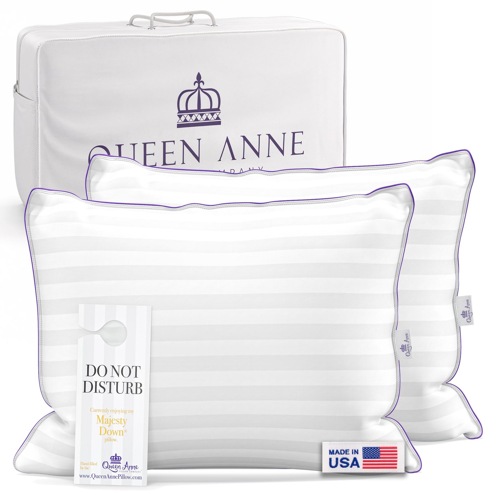 Hotel Collection Pillows – Luxury Down Alternative Bed Pillows (2-Pack, Queen...
