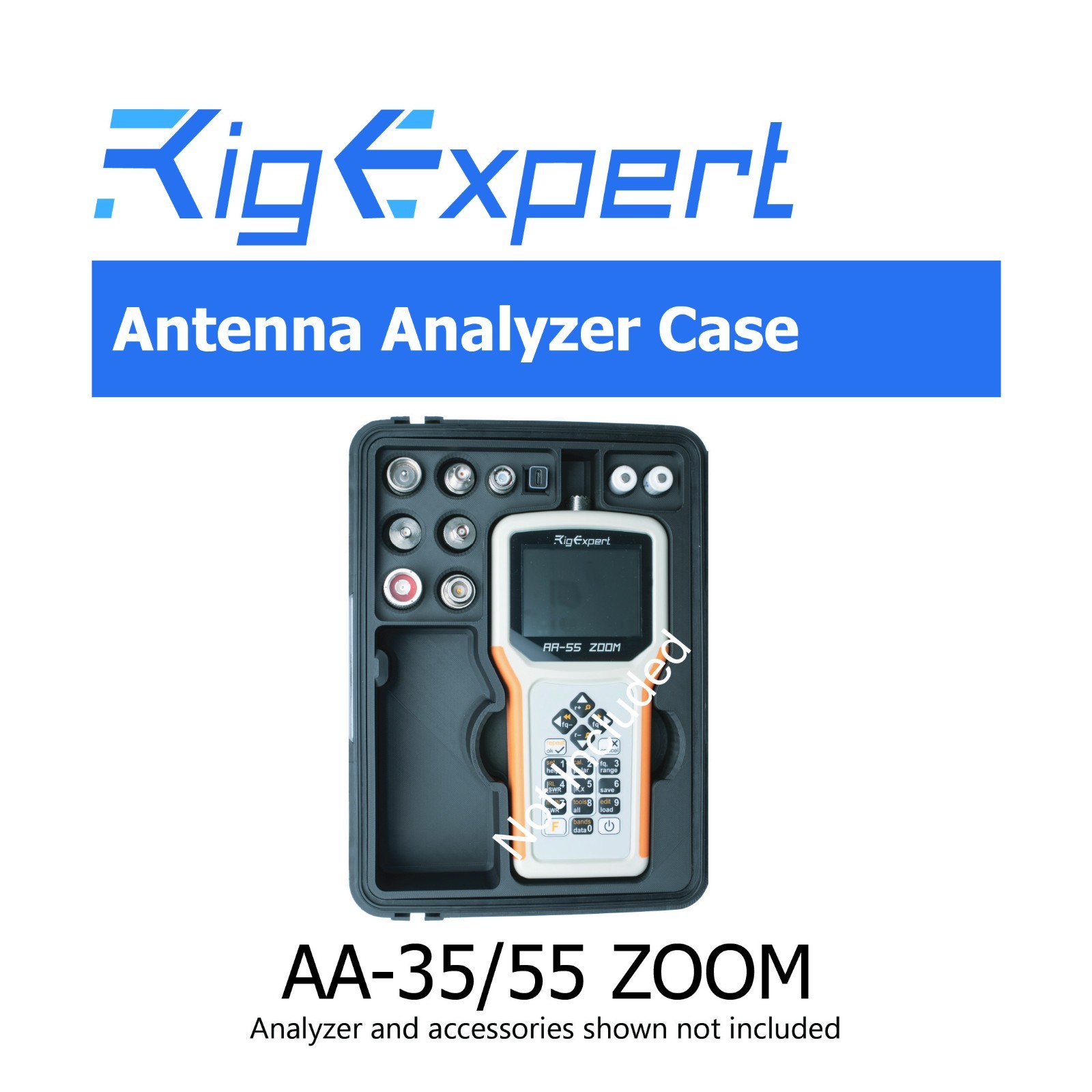 RigExpert AA-35 & AA-55 ZOOM Antenna Analyzer Custom Carry Storage CASE ONLY
