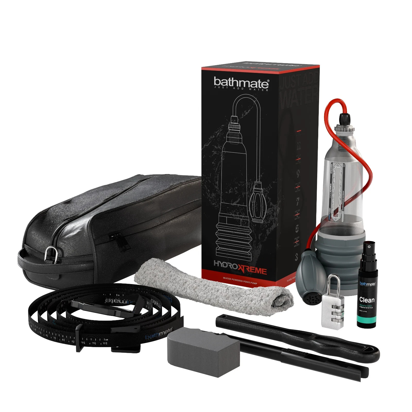 Bathmate HydroXtreme8 Bundle Hydromax Hydropump Water Pump Clear Kit - Sealed