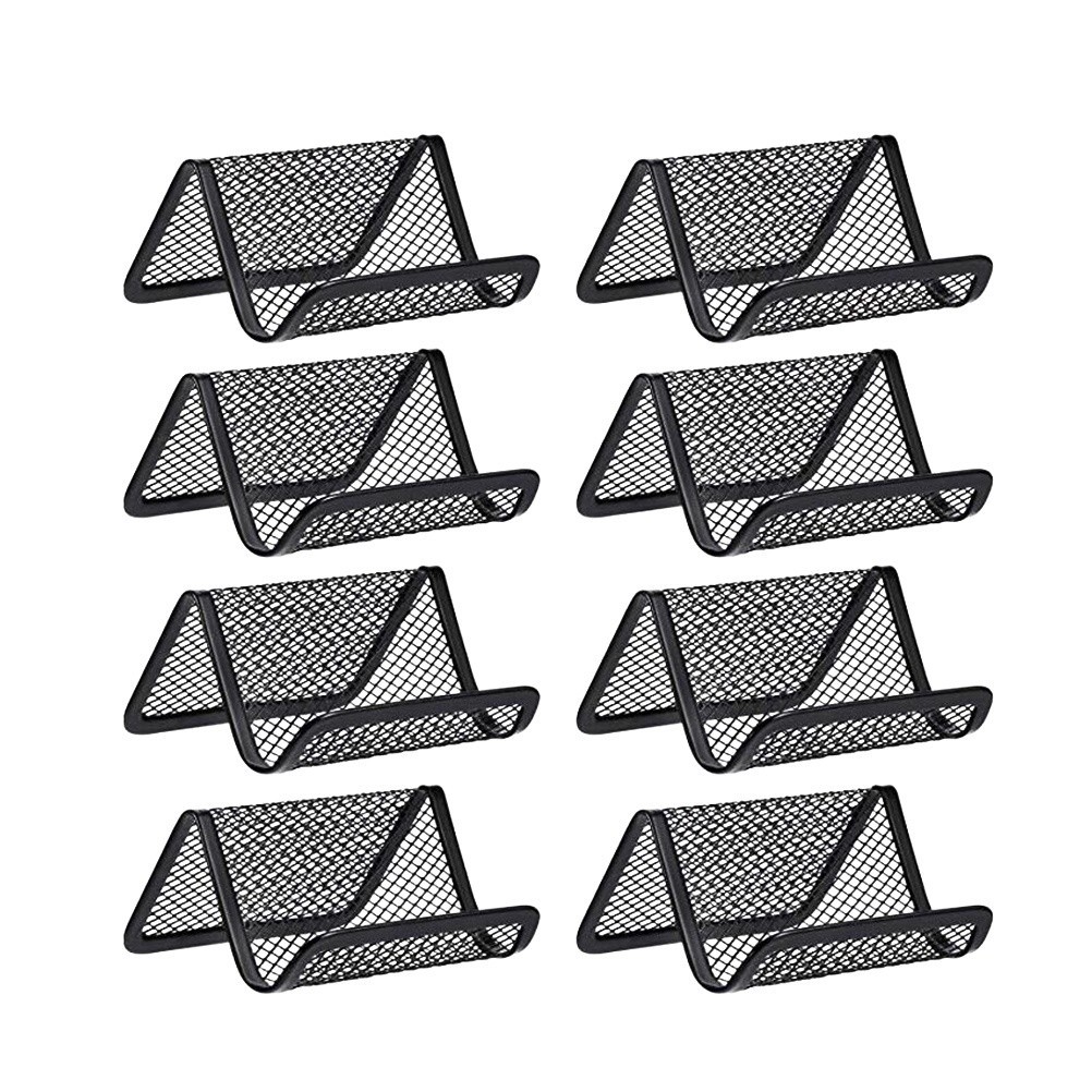 8 Pcs Display Holder Name Card Desktop Business Holders Iron Case