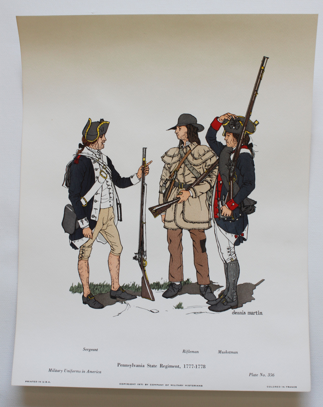 Pennsylvania Regiment #356 Vintage Historical Military Uniforms in America Print