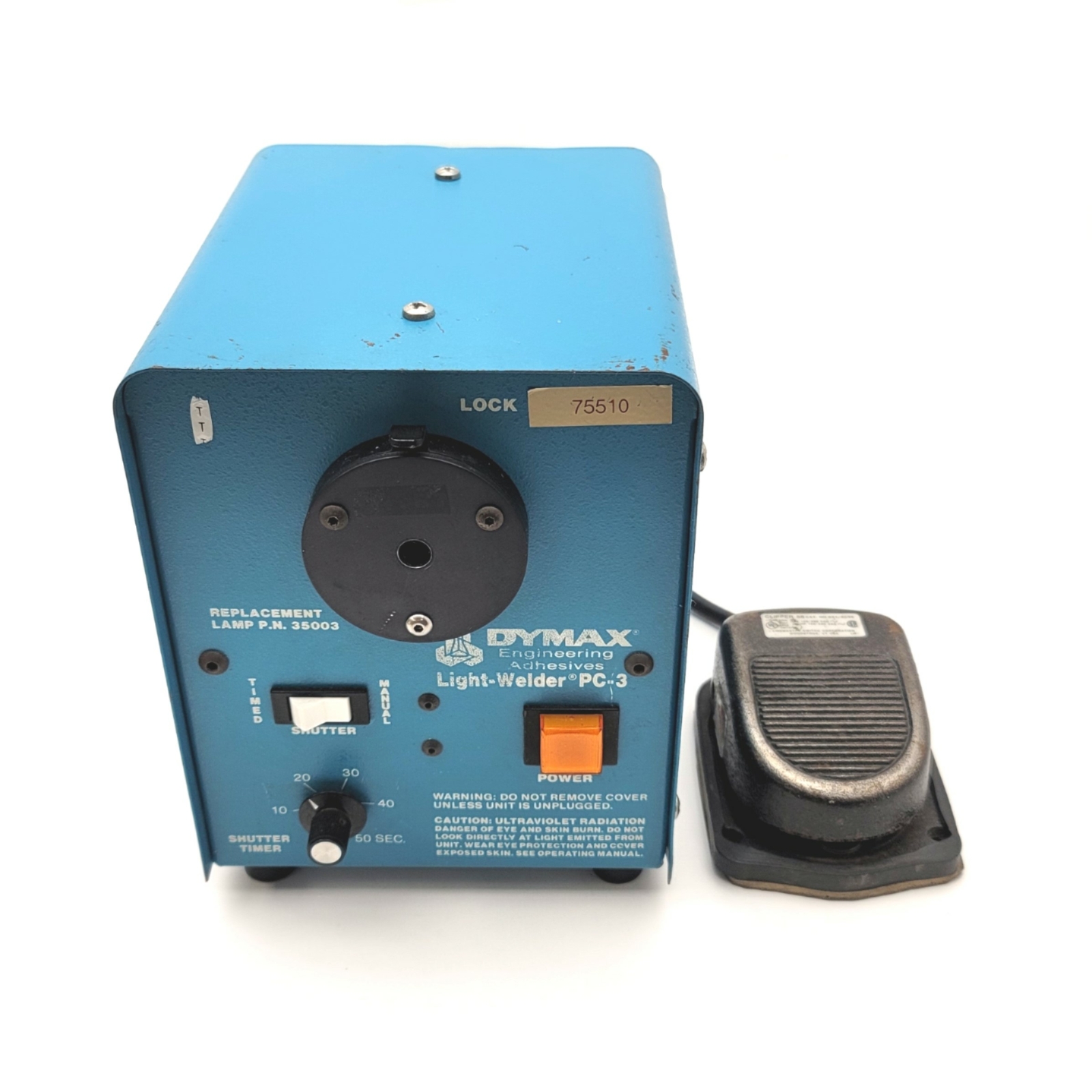Dymax PC-3 Light-Welder UV Curing Light Source With Foot Switch 120VAC 2.5A, 50W