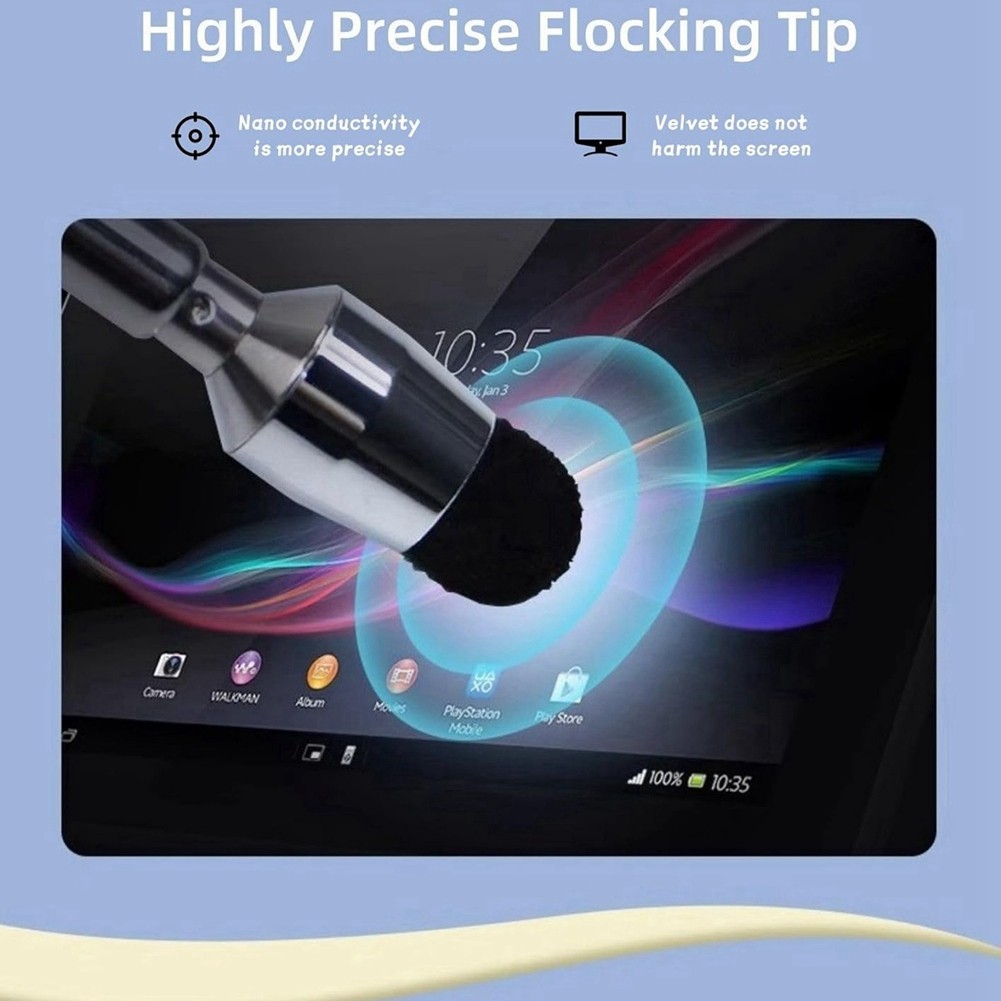 Stylus Pen Retractable Pointer Stick & Stylus with Special Flocking Tip7981