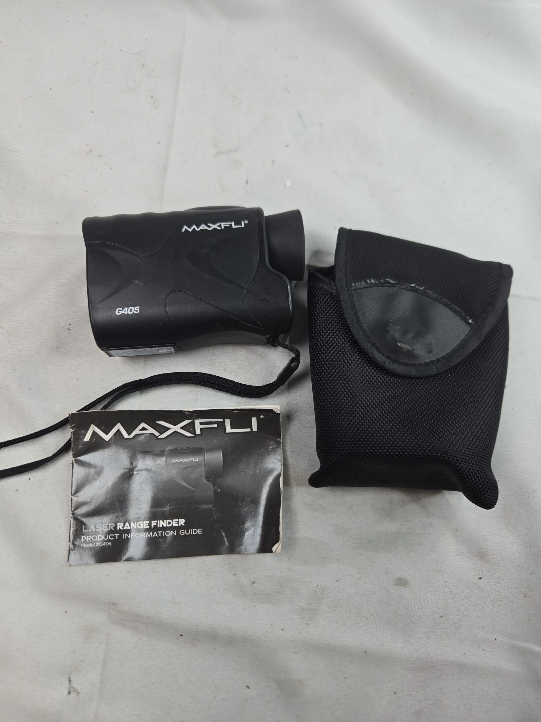 Maxfli Laser Golf Rangefinder G405 With Case And Manual Tested And Working