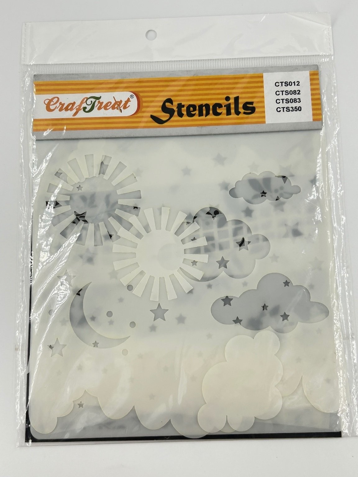 Craftreat Clouds & Stars Stencil CTS083 Scrapbooking Paper Crafts