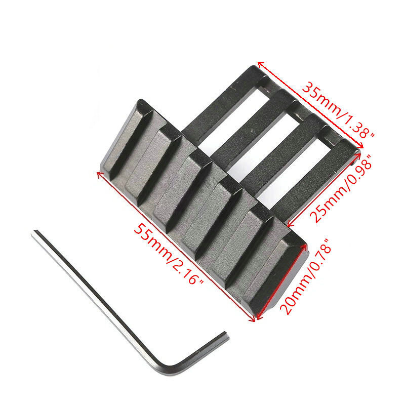 2/4Pcs Low Profile Tactical 45 Degree Offset Angle Mount Picatinny Weaver Rail