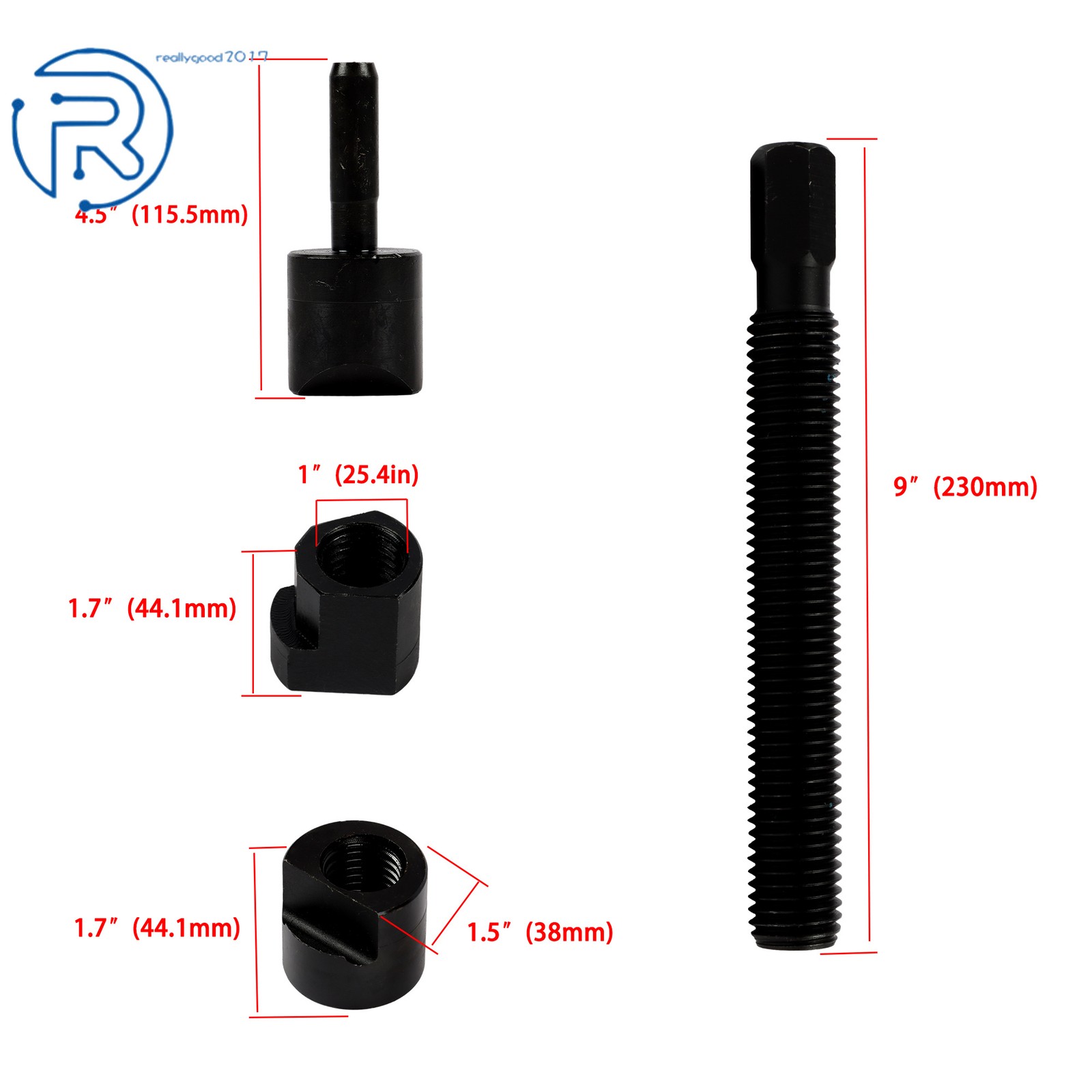 4Pcs Dual Wheel Separator Tool Pusher Wheel Hub Removal Tool with 11 Threads