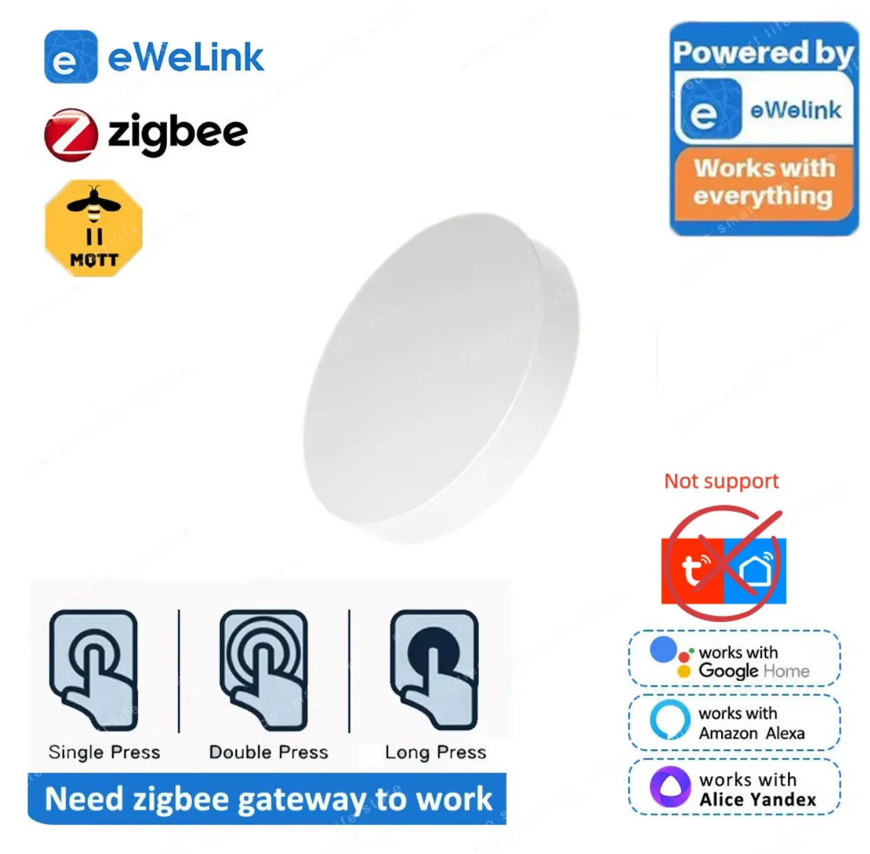 Zigbee Button Scene Switch Wireless Remote One Key Controller Smart Home Automat