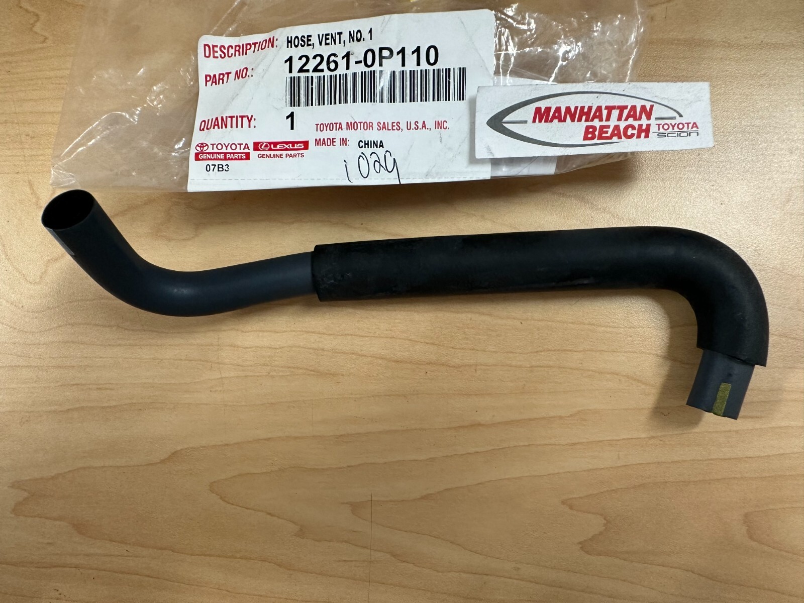 16-23 TACOMA NEW GENUINE TOYOTA PCV VENTILATION HOSE 12261-0P110 FOR 3.5L 2GRFKS