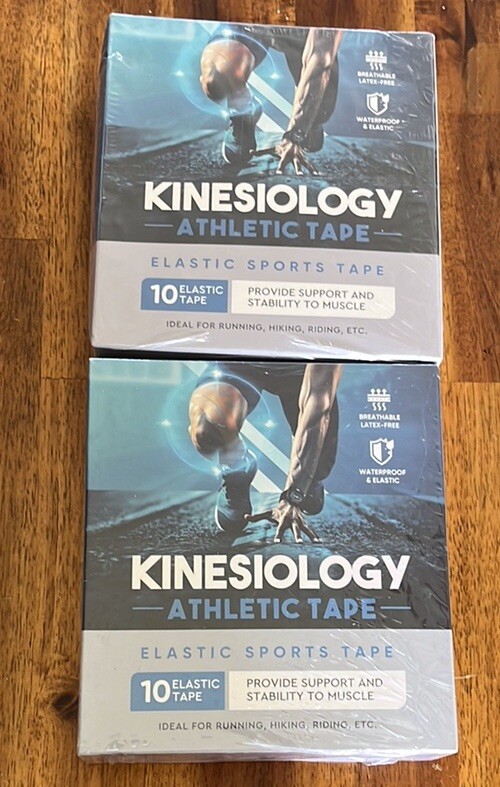 Kinesiology Athletic Sports Tape For KNEEs~x2 Boxes Ea W/10 Strips~Latex Free