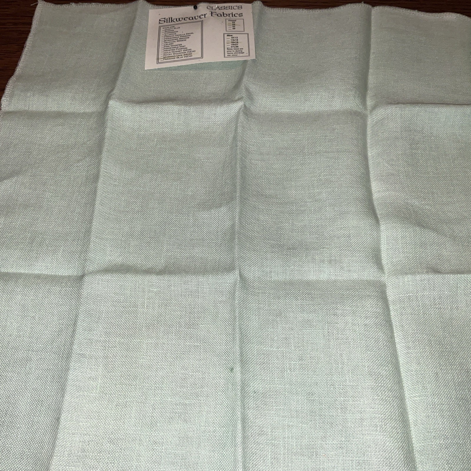 RARE!! Classic Silkweaver Fabric “MORNING DEW”Cross Stitch 18x18 Count 28