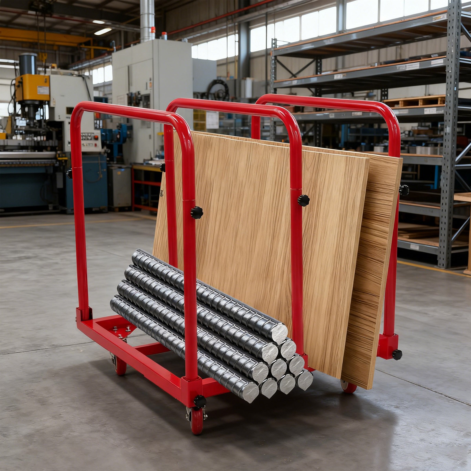 635kg/1400lbs Heavy Duty Panel Cart Q235 Steel Panel Truck Panel Cart 31*28*35in