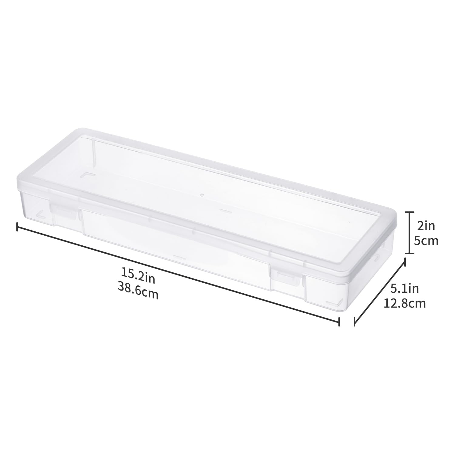 novelinks Stackable Plastic Clear Storage Box Large, 6 Pack Large -Clear