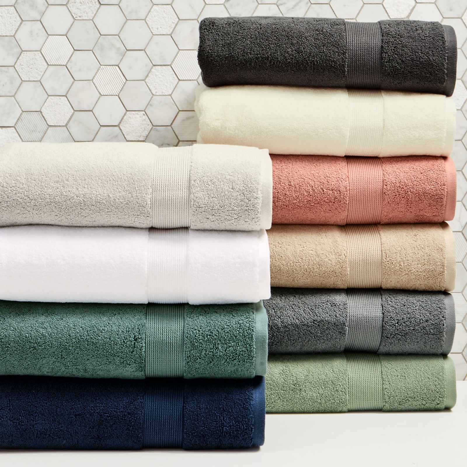 Signature Soft Solid Cotton Bath Sheet Arctic White