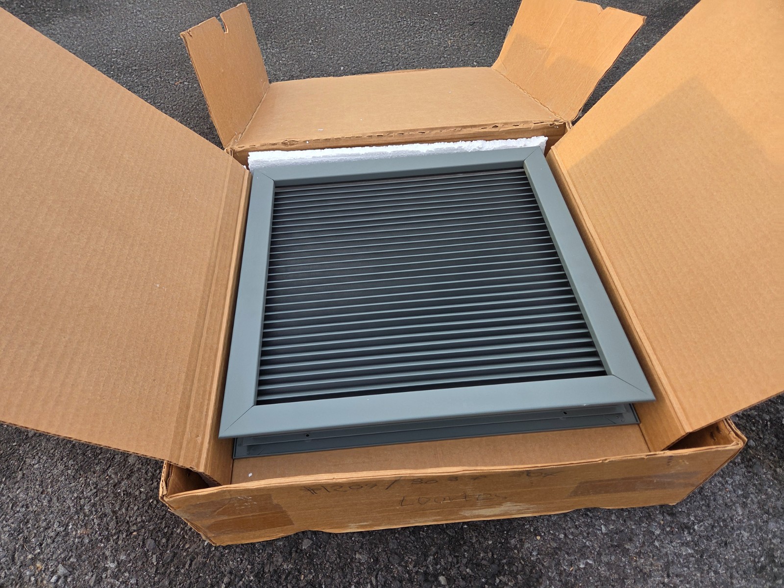 Metal Door Louver, 16” H x 16” W x 2” Deep Steel, NGP, L-700-RX (Old Stock)