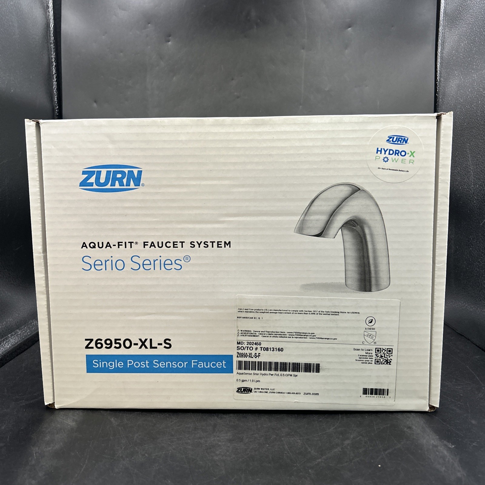 Zurn Z6950-XL-S  Aqua Fit Faucet System Single Post Sensor