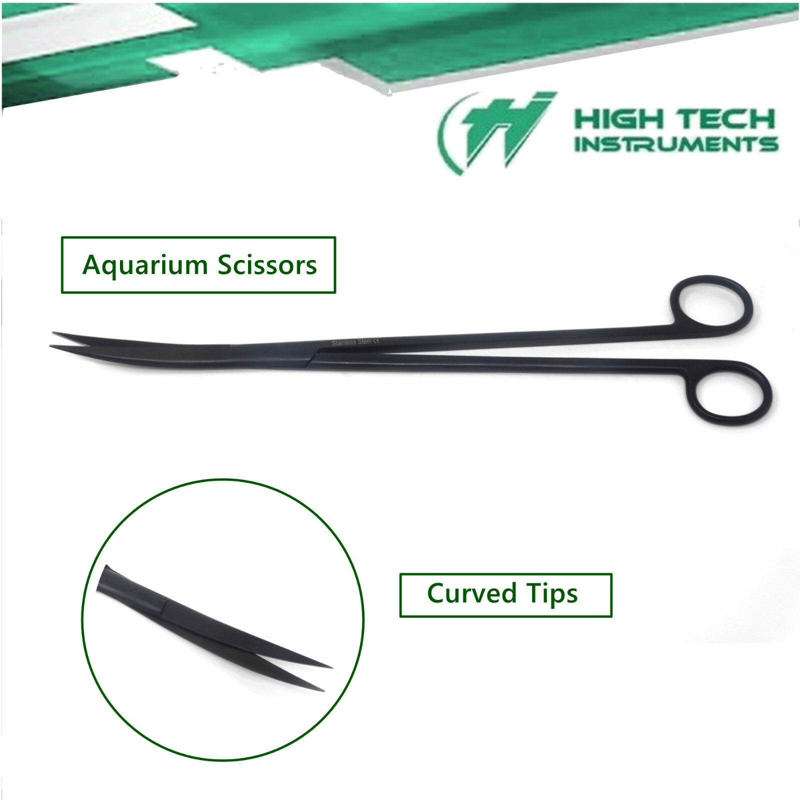 Aquarium Maintenance Scissors Long Tools Live Plants Grass Cutting & Pruning 12"