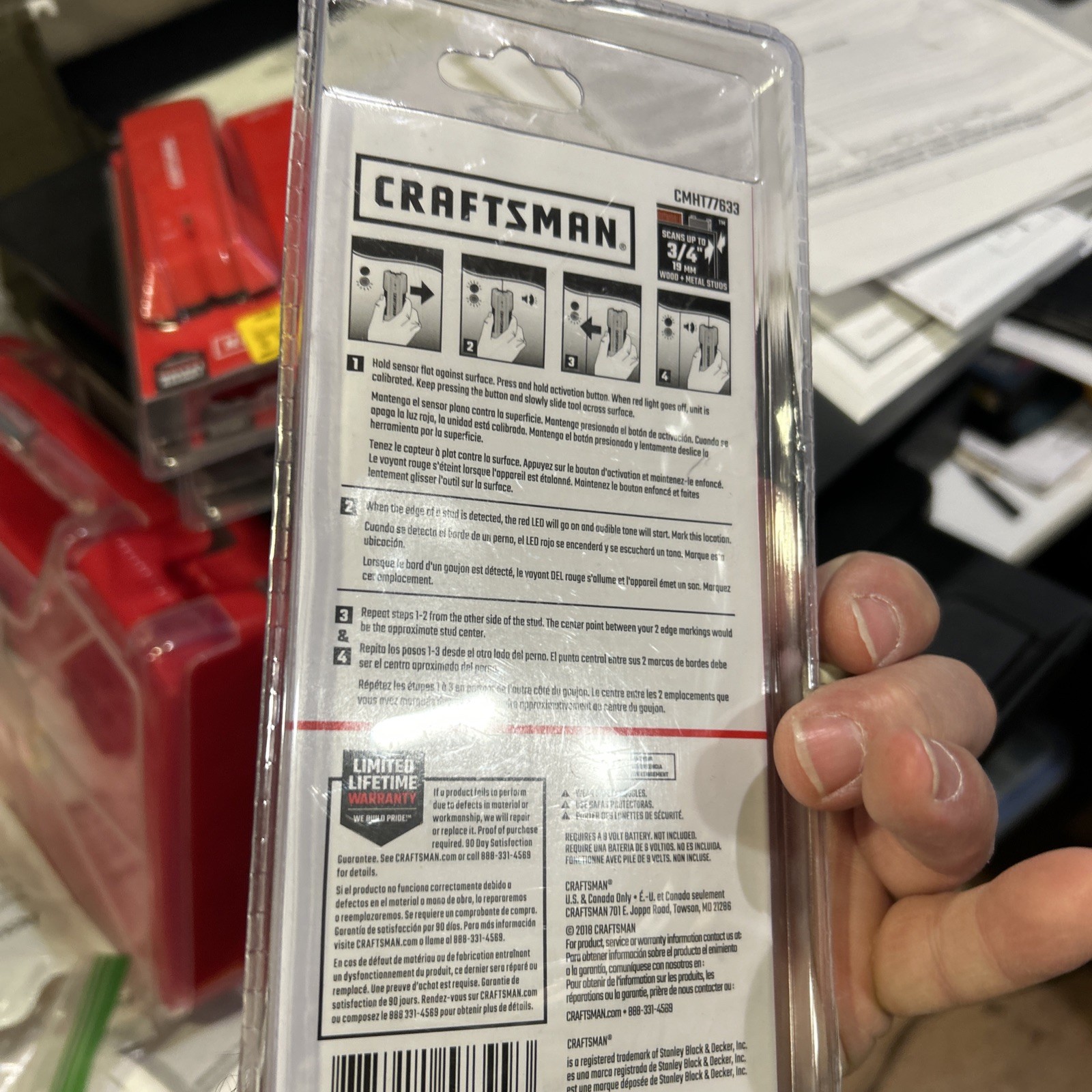 CRAFTSMAN - Stud Finder- 3/4-Inch Depth - CMHT77633