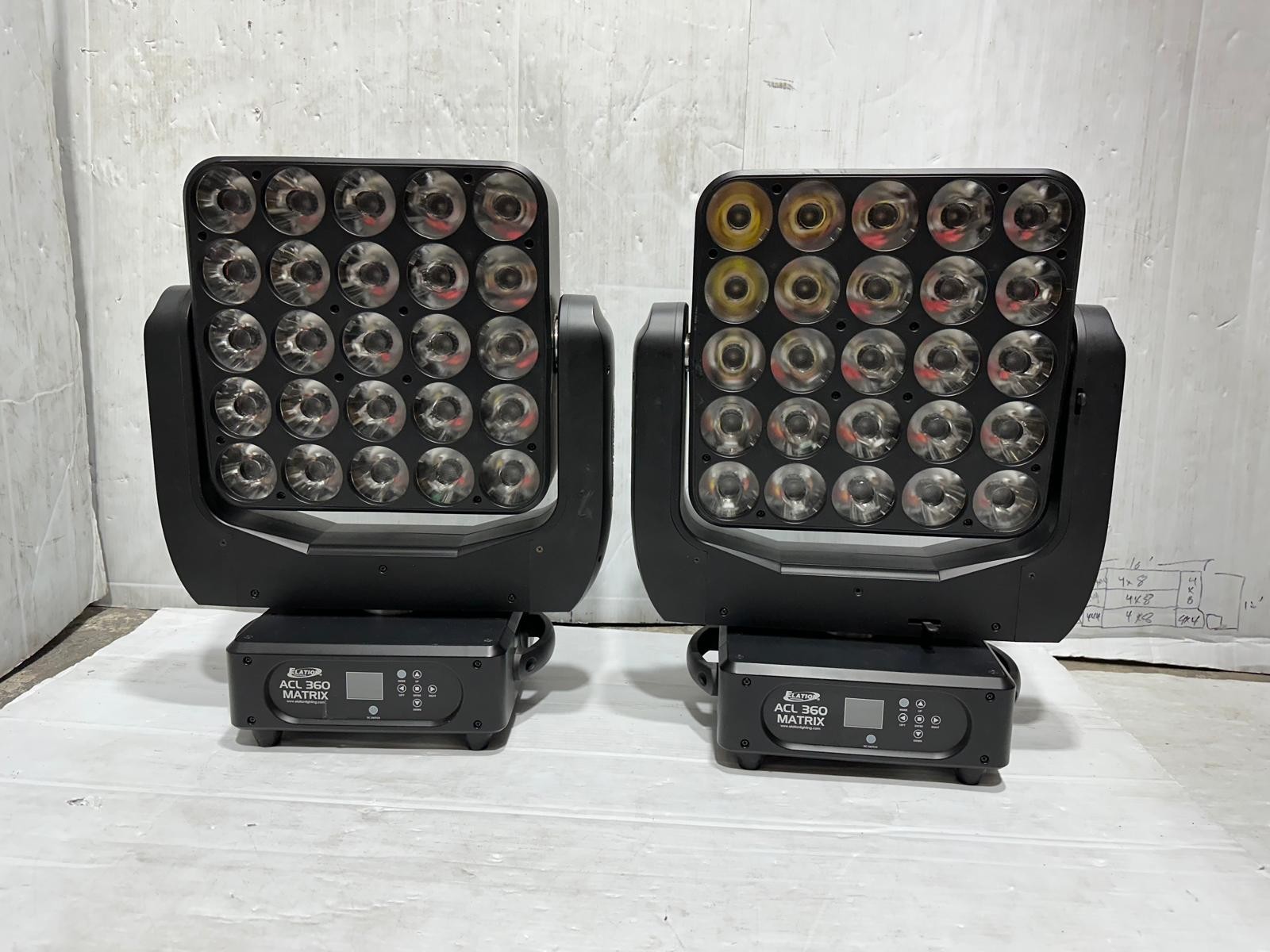 Elation Professional ACL 360 MATRIX Moving Head  Lights (Pair) THS
