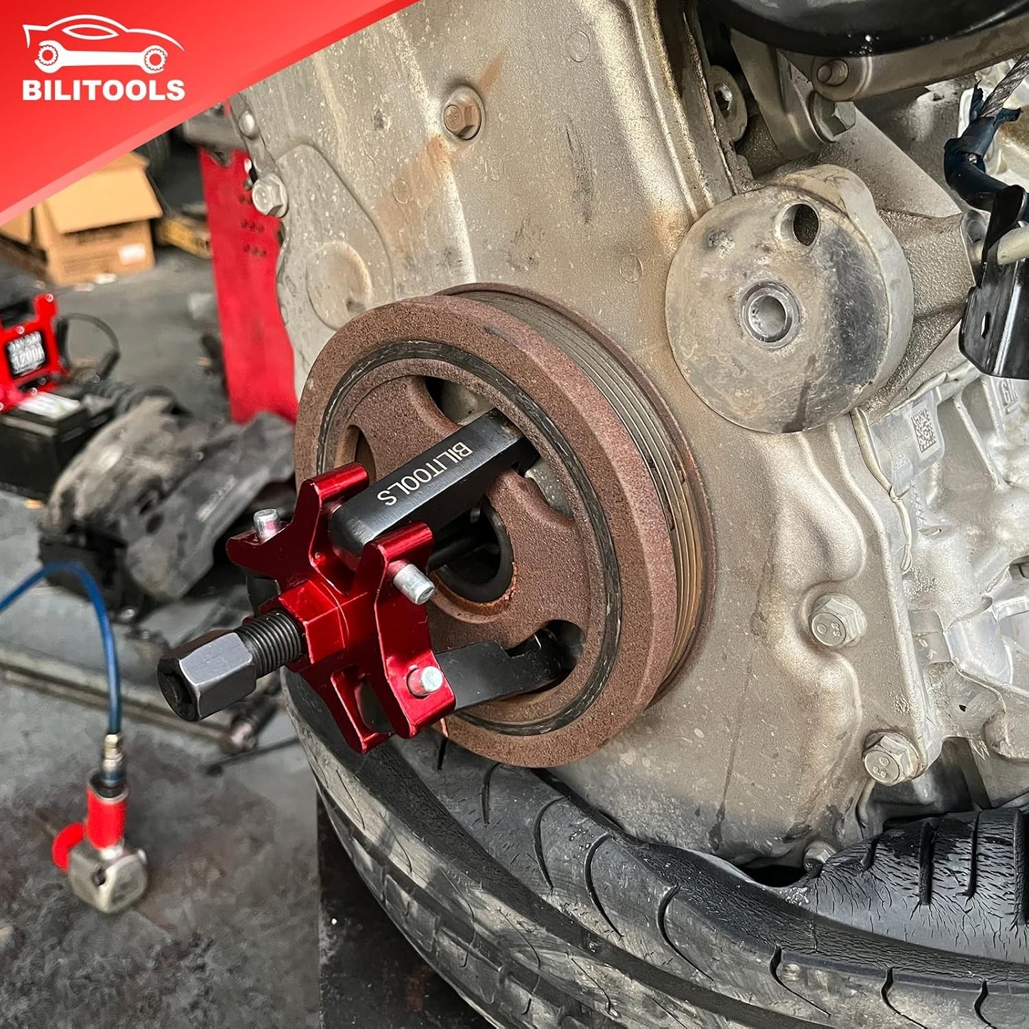 Professional-Grade Harmonic Balancer Puller Set for Chevy, Ford, and More