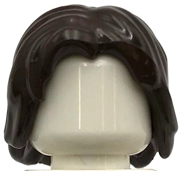 Lego New Dark Brown Minifigure Hair Mid-Length Tousled w/ Center Part Piece