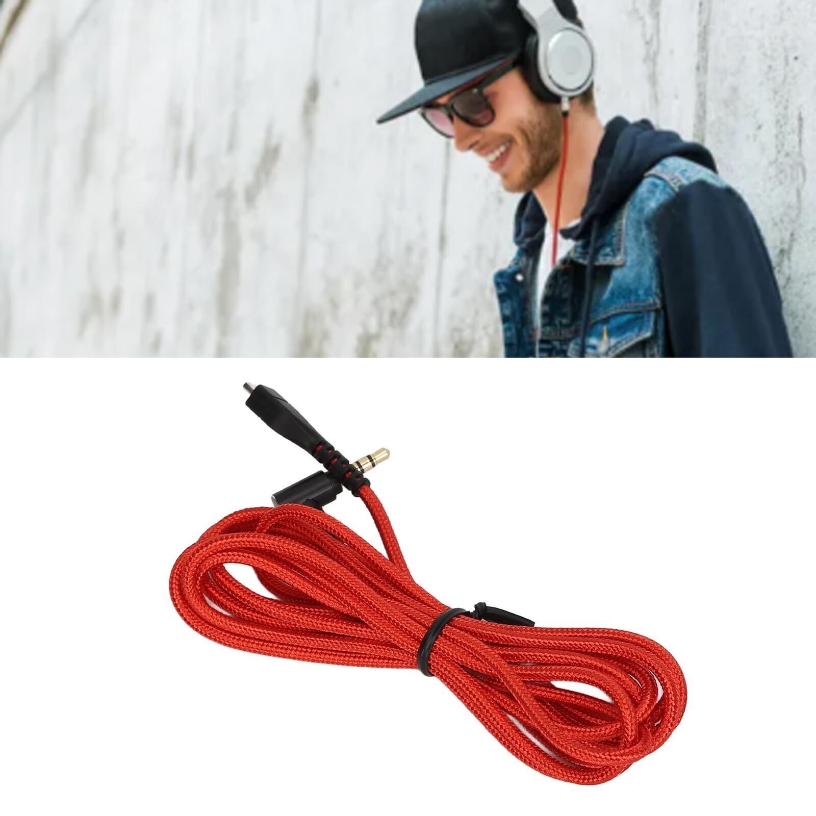 Replacement Sound Cable Braiding 8P Headphone Cable